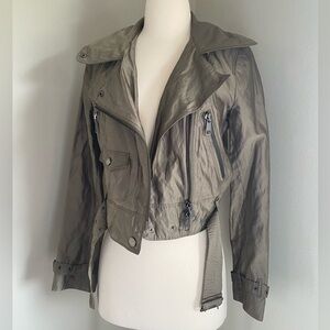 Burberry Prorsum Moto Jacket Retractable Hood